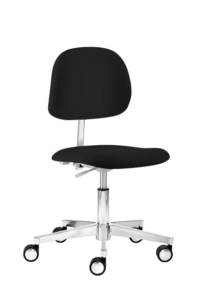 Siège de travail pivotant Mayer Sitzmöbel , assise et dossier rembourrés, noir brillant, 1293_30572
