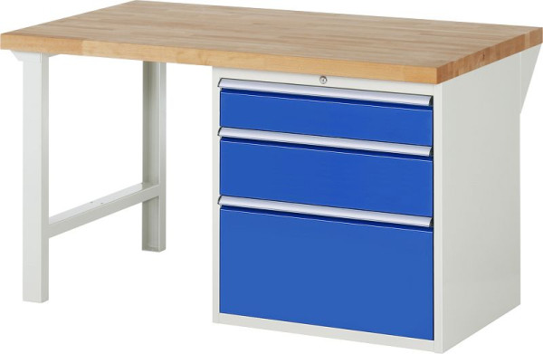 Etabli RAU série 7000 - modèle 7608, L1500 x P900 x H890 mm, base système L1500 x P850 x H850 mm, 03-7608A1-159B4M.11