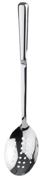 Cuillère de service APS, perforée, 9 x 6 cm, longueur : 32,5 cm, acier inoxydable, poli, trous Ø 4 mm, -CLASSIC-, 75903