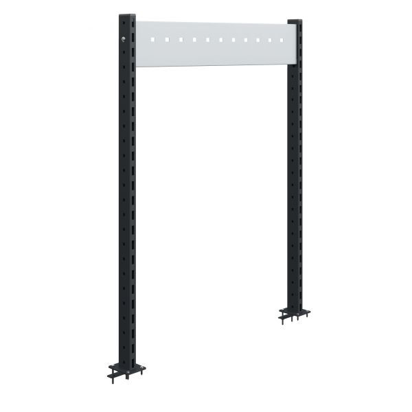 SOFAME 2 colonnes supports H1200 mm avec 1 traverse L 1300 mm, gris anthracite RAL 7016, W010080111GA