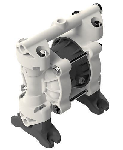 Pompe à air comprimé à double membrane DENIOS, 1/4'', en PP / PTFE, 287-070