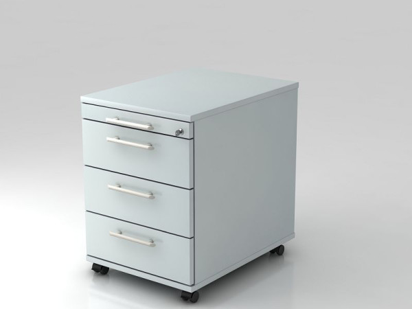 Conteneur roulant Hammerbacher 58cm, 3 tiroirs, poignée de garde-corps verrouillable gris, 42,8x58x59 cm, 1/3/3/3 HE, VAC30/5/5/RE