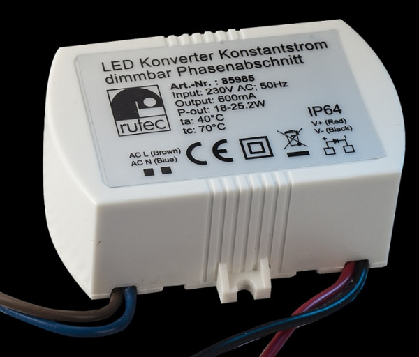 rutec Projekt 600mA 18W - convertisseur de courant constant 25W dimmable, PHE985
