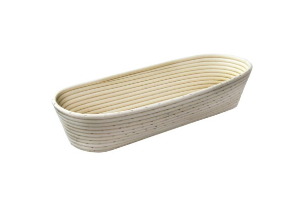 Moule à pain / panier de fermentation long avec base tressée, tête ronde 430 x 130 mm, 1500 grammes, 201420