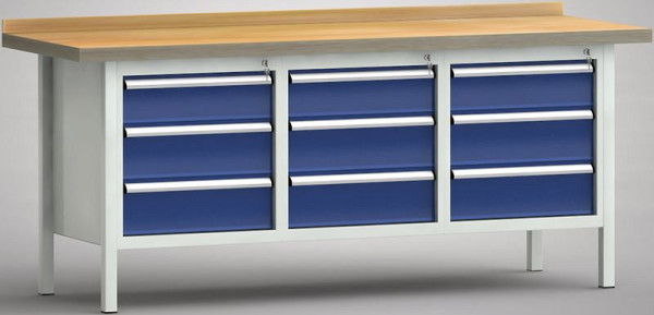Etabli standard KLW - 2000 x 700 x 840 mm L x P x H, WS247N-2000M40-E7022