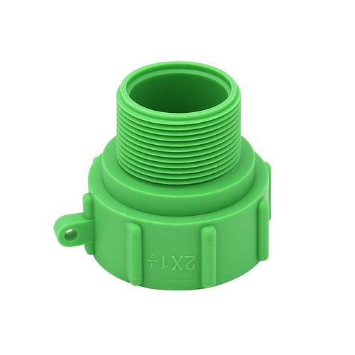 Adaptateur DENIOS IBC, avec filetage fin 1 1/2 AG, pour raccordement S60x6, pack : 3 pièces, 311463