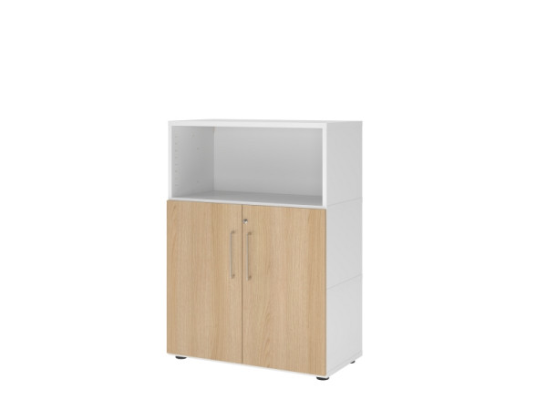 Hammerbacher étagère/portes, 3OH, blanc/chêne, VFW38T2KG/W/E/BS