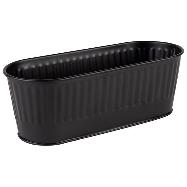 APS Récipient à couverts / panier, corbeille à pain, panier à plantes, 29,5 x 12 cm, hauteur 10 cm, 2 litres, acier inoxydable, 11754
