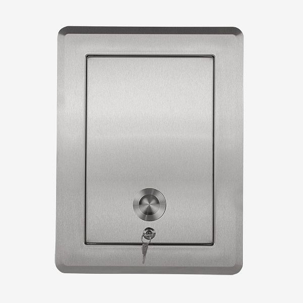 Porte d'insertion HKW SWING, acier inoxydable, 9017