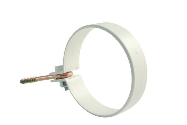 Collier de serrage Marley DN 105 avec vis à anneau blanc, 2 pièces, 084299