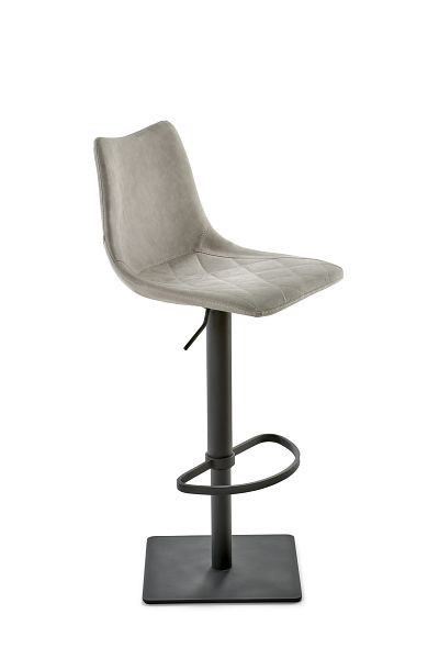 Mayer Sitzmöbel myTOBY, housse d'assise en cuir synthétique vintage gris clair, structure noir, 1275_03_544