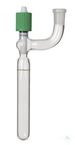Tube Rettberg Schlenk, 100 ml, valve HV-PTFE avec filetage fin 0 - 8 mm, manchon latéral NS 14,5/23 (90°), verre borosilicaté 3,3, 107080028