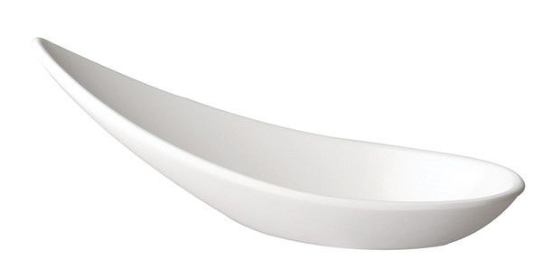 Cuillère à amuse-gueules APS -MING HING-, 11 x 4,5 cm, hauteur : 4 cm, mélamine, blanc, paquet de 60, 83842