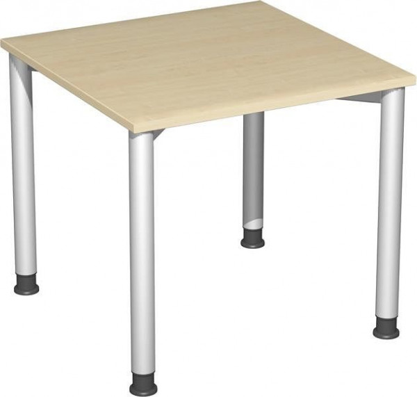 bureau geramöbel réglable en hauteur, 800x800x680-800, érable/argent, S-555101-AS