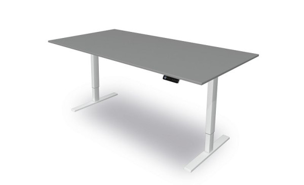 Table assis/debout Kerkmann L 2000 x P 1000 mm, réglable en hauteur électriquement de 720 à 1200 mm, Move 3, couleur : graphite, 10381612