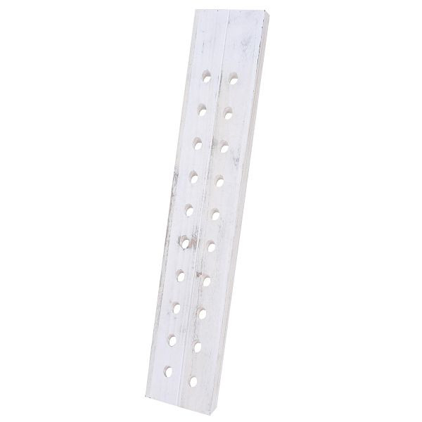 Planche vibrante décorative Mendler, porte-bouteilles, porte-bouteilles pour 20 bouteilles, look vintage shabby, blanc, 54131