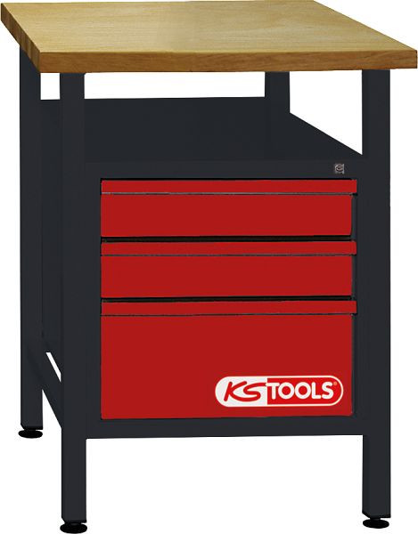 Établi KS Tools avec 3 tiroirs, H840xL600xP600mm, 865.0010