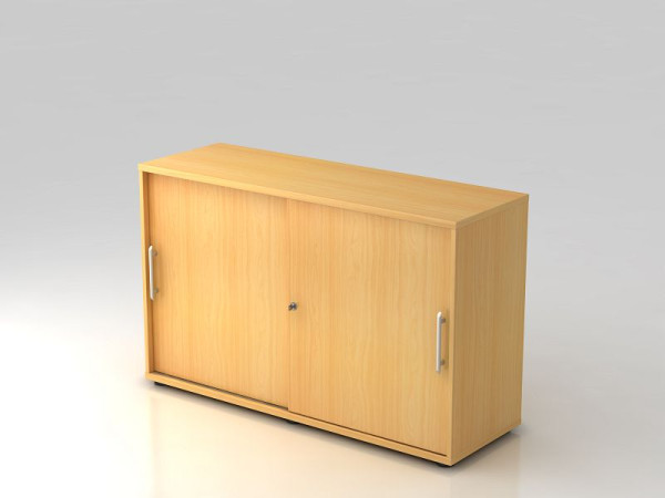 Armoire à portes coulissantes Hammerbacher 2OH 120cm poignée de garde-corps hêtre/hêtre, 120x40x74,8 cm (LxPxH), V1752S/6/6/RE