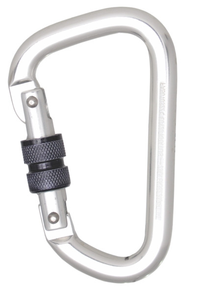 Mousqueton Funcke FSK1, mousqueton à vis en aluminium, largeur d'ouverture : 22,5 mm, forme D, 70020110