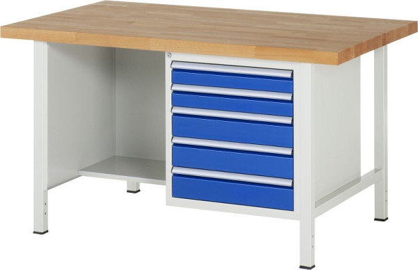 Etabli RAU série 8000 - modèle 8454, L1500 x P900 x H840-1040 mm, base système L1235 x P850 x H800-1000 mm, 03-8454A2-159B4H.11