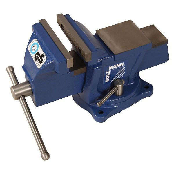 Étau d'établi Holzmann avec plateau rotatif, largeur de mâchoire : 100 mm, WBS100N