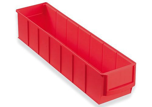 Boîtes à étagères DENIOS classic-line A2-S, PP, 91 x 400 x 81 mm, rouge, UE : 16 pièces, 265-156
