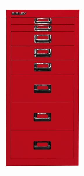 Bisley MultiDrawer ™, série 29, A4, 8 tiroirs, rouge cardinal, L298670