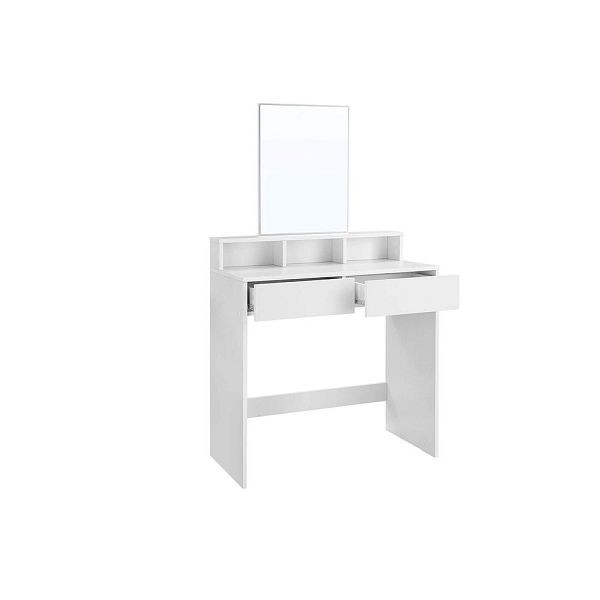 Coiffeuse VASAGLE avec miroir rectangulaire, RDT113W01