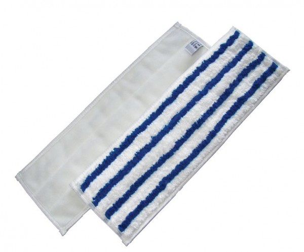 Vadrouille De Witte avec bandes de récurage VELCRO 44 x 13 cm blanc / bleu, 615.540.540