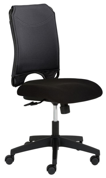 Chaise pivotante Mayer Sitzmöbel , assise rembourrée noire, dossier en tissu élastique respirant, dossier noir, 2333_267