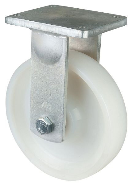 BS Rolls Roulette pour charges lourdes, roulette fixe, largeur de roue 60 mm, Ø roue 250 mm, capacité de charge 1400 kg, bande de roulement/corps de roue plastique, roulement à billes, RR110.B15.251