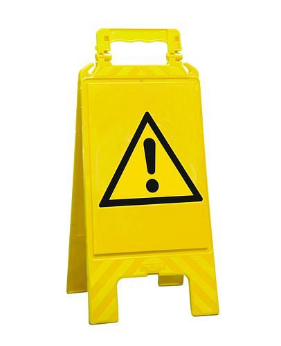 Affichage d'avertissement Moravia jaune, plastique, pour identifier les endroits dangereux, point d'exclamation, 252142