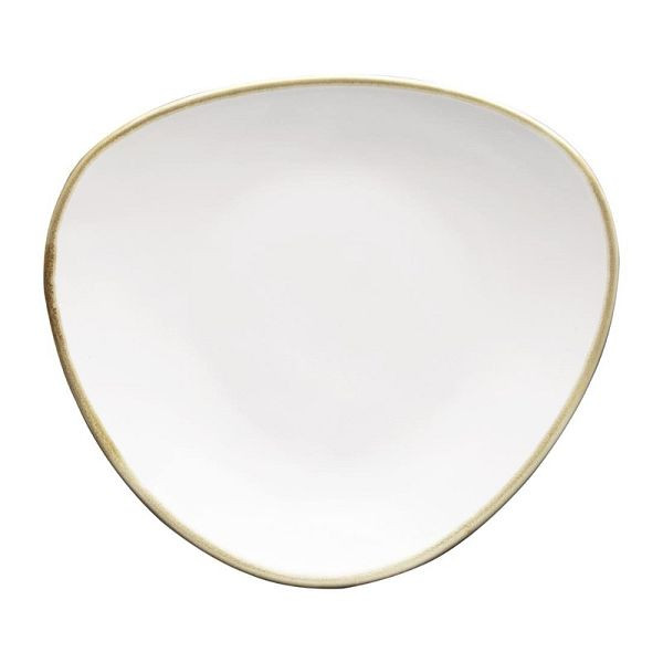 Olympia Kiln Assiettes Triangulaires Blanc Craie 28cm (Lot de 6), FB985