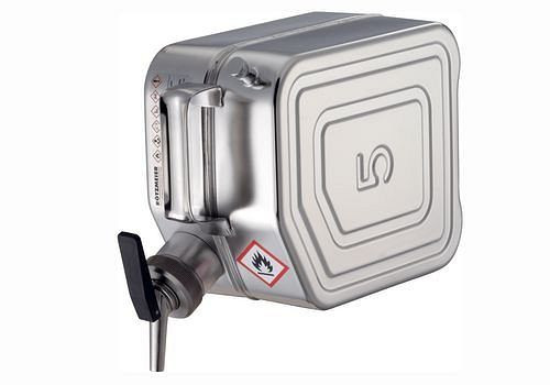 Bidon en acier inoxydable DENIOS avec robinet et ventilation, volume de 5 litres, 117-327