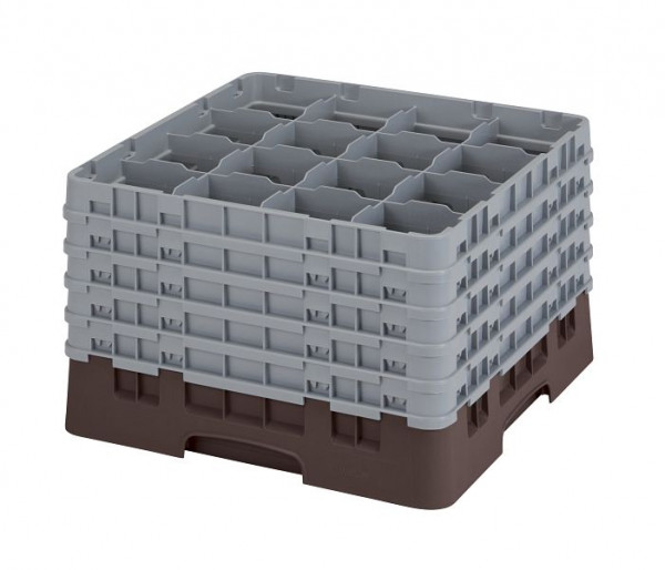 Panier de lavage Cambro 16 compartiments Camrack brun, lot de 2, 16S1058167