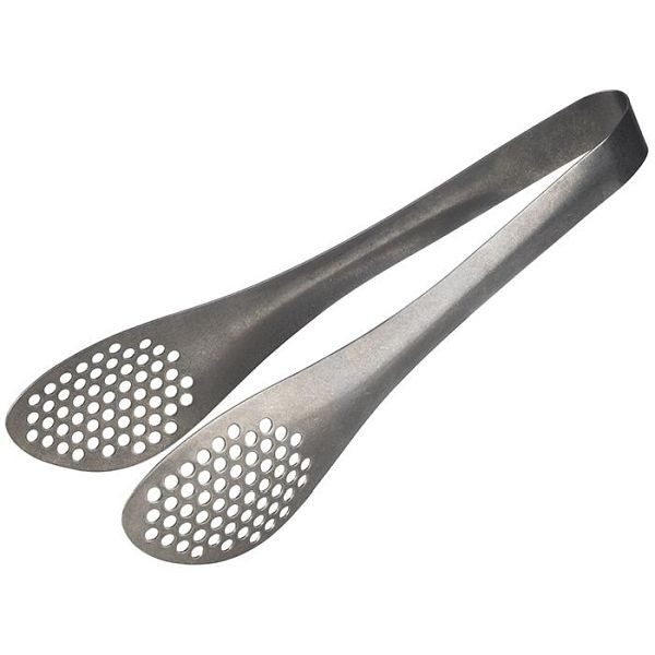 Pince universelle APS, perforée, longueur totale : 22,5 cm, acier inoxydable, aspect inox antique, dimensions de la pelle : 7 x 5 cm, 75825