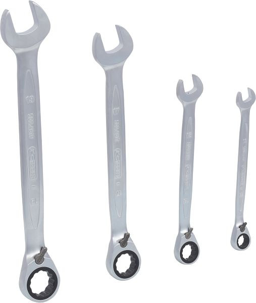 KS Tools GEARplus jeu de clés mixtes à cliquet, réversibles, 4 pièces, 503.4604