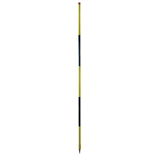 NESTLE guide-neige tube acier 50cm pas noir/jaune, bout rond, 2,5m, UE : 12 pièces, 11305000