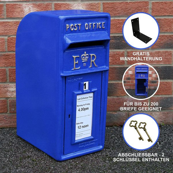 Boîte aux lettres bleue de style écossais Monster 27177