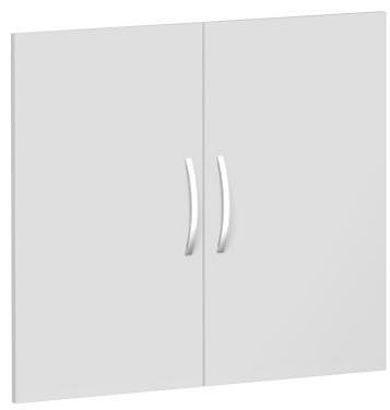 geramöbel jeu de portes battantes pour une largeur d'armoire de 800 mm, y compris amortisseur de porte, non verrouillable, 2 hauteurs de dossier, gris clair, S-382700-L