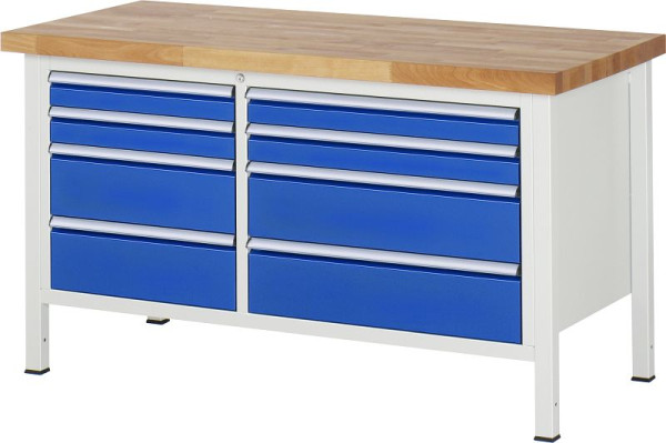 Etabli RAU série 8000 - modèle 8654, L1500 x P700 x H840-1040 mm, 13-8654A2-157B4H.11