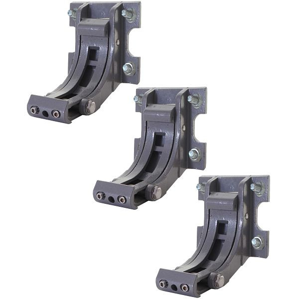 Mendler lot de 3 supports muraux pour auvent T124, support mural adaptateur de montage mural, gris, 58311