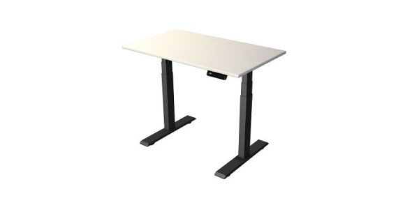 Table debout/assise Kerkmann L 1000 x P 600 mm, anthracite, réglable en hauteur électriquement de 630 à 1270 mm, blanc/anthracite, 10270010