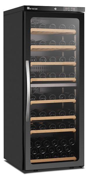 Cave à vin Saro 2 zones avec porte vitrée CV350 PV 2T, 486-1005