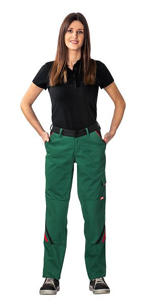 Pantalon femme Planam Highline, vert/noir/rouge, taille 40, 2398040