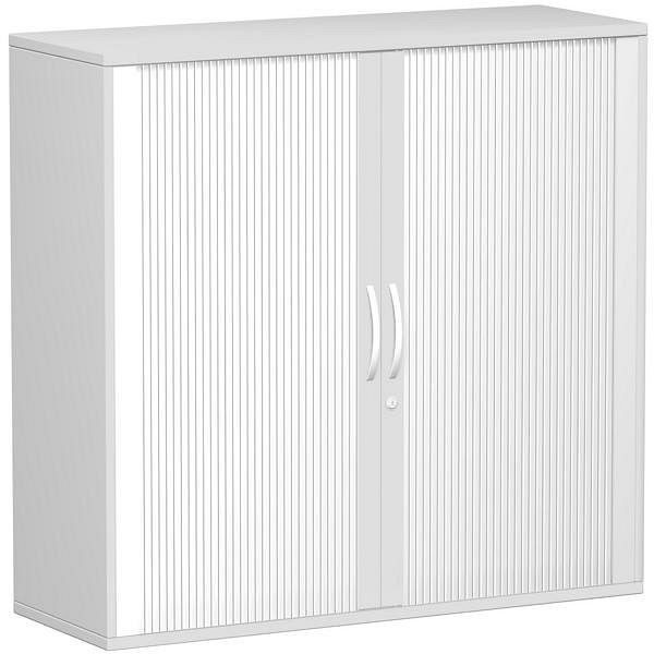 geramöbel panneau supérieur d'armoire à rideaux 25 mm, avec pieds, verrouillable, 1200x425x1182, argent/gris clair, S-312310-SL