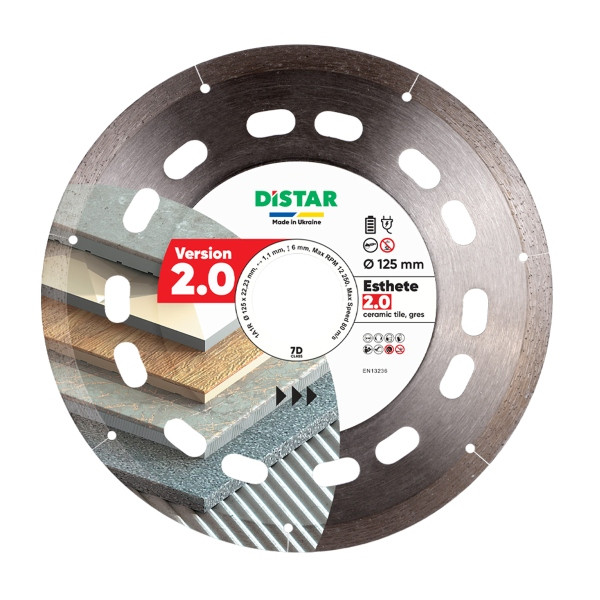 Disque à tronçonner diamanté Distar 1A1R 125 x 22,23 Esthete 2.0, 10126024010