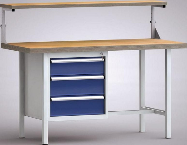 Étagère de rangement KLW, 1500 x 300 mm (L x P) - en bois stratifié, 30 mm d'épaisseur, 300 mm de profondeur, 05 / Abhv4-1500-300