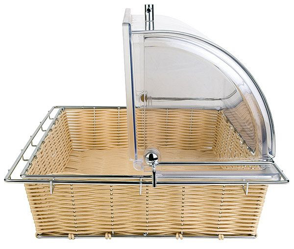 Corbeille buffet APS, 56,5 x 36 cm, hauteur : 10 cm, polypropylène, polypropylène, beige clair, structure en fil chromé, 40150