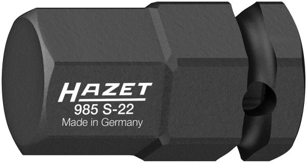 Douille tournevis machine à choc Hazet, carré creux 12,5 mm, profil à six pans creux, 22 mm, 985S-22